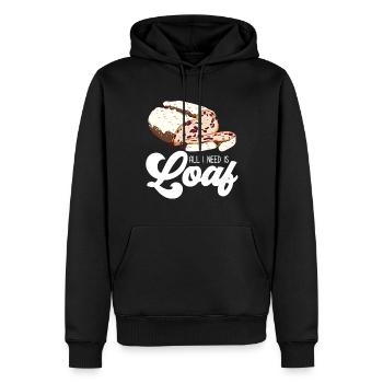 All I Need Is Loaf | Bread Baking - Männer Premium Bio Hoodie - Schwarz - Vorne - Nico (187cm)