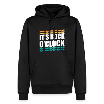 It’s Rock O’Clock - Géologue - Sweat à capuche Premium bio Homme - noir - Devant - Nico (187cm)