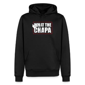 Ce que la Chapa - Capoeira - Sweat à capuche Premium bio Homme - noir - Devant - Nico (187cm)