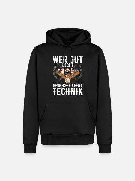 Pool Billard - Männer Premium Bio Hoodie - Schwarz