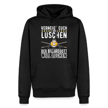Pool Billard - Männer Premium Bio Hoodie - Schwarz - Vorne - Nico (187cm)