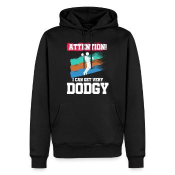 Attention Je peux devenir très louche - Dodgeball - Sweat à capuche Premium bio Homme - noir - Devant - Nico (187cm)
