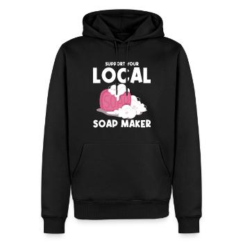 Support Your Local Soap Maker - Männer Premium Bio Hoodie - Schwarz - Vorne - Nico (187cm)
