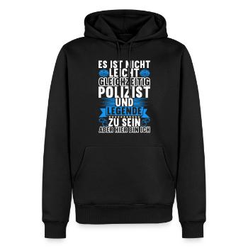 Polizei Polizist - Männer Premium Bio Hoodie - Schwarz - Vorne - Nico (187cm)