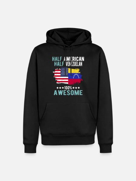 Half American Half Venezuelan - Men’s Premium Organic Hoodie - black