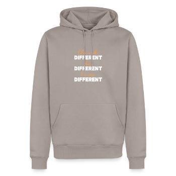 Motivation - Männer Premium Bio Hoodie - Taupe - Vorne - Nico (187cm)