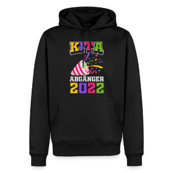 Einschulung | Kita Abgänger 2022 Geschenk - Männer Premium Bio Hoodie - Schwarz - Vorne - Nico (187cm)