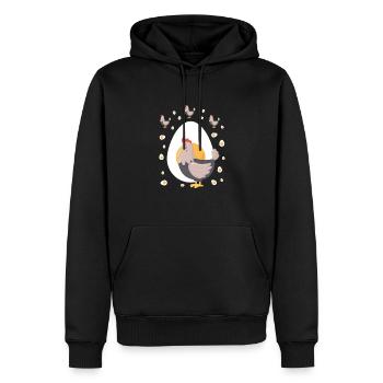 Huhn Bauernhof Geflügel Hahn Hühner Geschenk - Männer Premium Bio Hoodie - Schwarz - Vorne - Nico (187cm)
