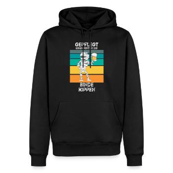 Gepflegt einen hinter die Binde kippen Bier Mumie - Männer Premium Bio Hoodie - Schwarz - Vorne - Nico (187cm)