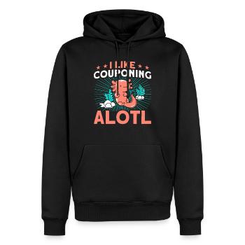 Gutschein Shopper Rabatt Couponer Rabattverkauf - Männer Premium Bio Hoodie - Schwarz - Vorne - Nico (187cm)
