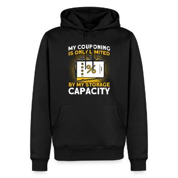 Gutschein Shopper Rabatt Couponer Rabattverkauf - Männer Premium Bio Hoodie - Schwarz - Vorne - Nico (187cm)