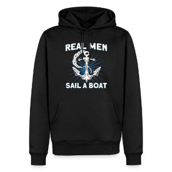 Amateurs de bateau Capitaine de bateau Capitaines - Sweat à capuche Premium bio Homme - noir - Devant - Nico (187cm)