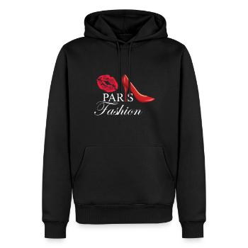 Paris Mode Kussmund France - Sweat à capuche Premium bio Homme - noir - Devant - Nico (187cm)