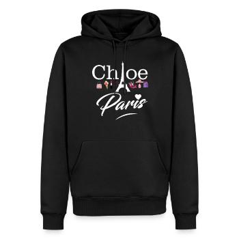 Paris Eiffelturm Fashion Frankreich - Männer Premium Bio Hoodie - Schwarz - Vorne - Nico (187cm)