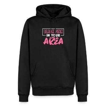 K-Pop - Sweat à capuche Premium bio Homme - noir - Devant - Nico (187cm)