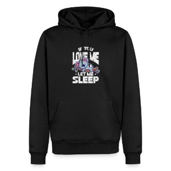 Koala - Männer Premium Bio Hoodie - Schwarz - Vorne - Nico (187cm)