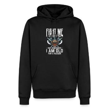 Viking Viking Vikings Odin Walhalla Cadeau - Sweat à capuche Premium bio Homme - noir - Devant - Nico (187cm)
