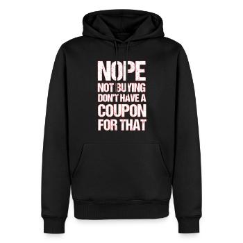 Coupon Shopper Discount Couponer Vente à prix réduit - Sweat à capuche Premium bio Homme - noir - Devant - Nico (187cm)