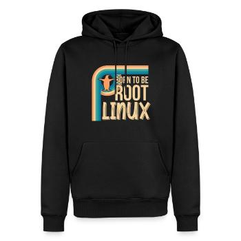 Born To Be Root Linux Nerd pour le codage - Sweat à capuche Premium bio Homme - noir - Devant - Nico (187cm)