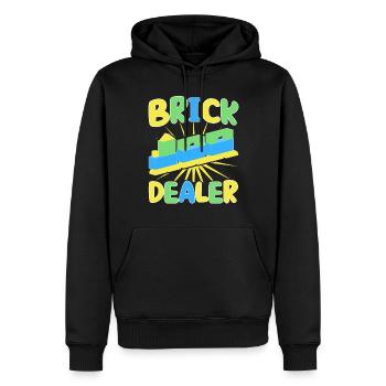 Händler Klemmbaustein Baustein - Männer Premium Bio Hoodie - Schwarz - Vorne - Nico (187cm)