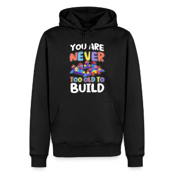 Build clamping block building block - Men’s Premium Organic Hoodie - black - Front - Nico (187cm)