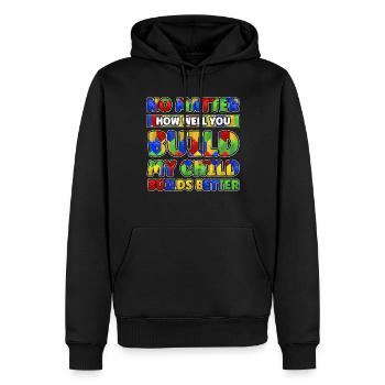 Build clamping block building block - Men’s Premium Organic Hoodie - black - Front - Nico (187cm)