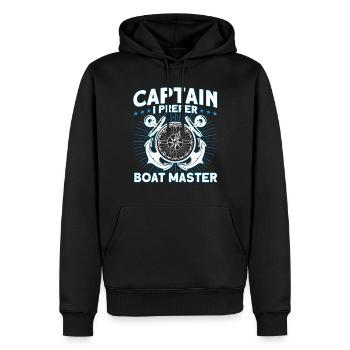 Amateurs de bateau Capitaine de bateau Capitaine Capitaines - Sweat à capuche Premium bio Homme - noir - Devant - Nico (187cm)