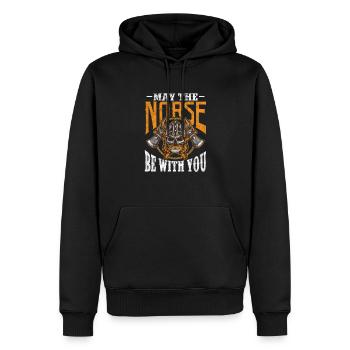 Wikinger - Männer Premium Bio Hoodie - Schwarz - Vorne - Nico (187cm)