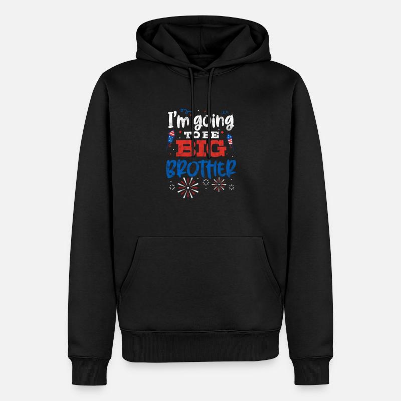 Frère États-Unis - Sweat à capuche Premium bio Homme - noir