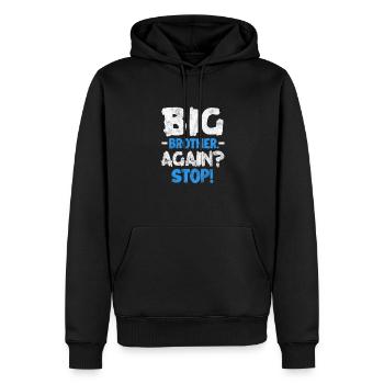 Grand frère - Sweat à capuche Premium bio Homme - noir - Devant - Nico (187cm)