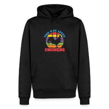 Huhn Bauernhof Geflügel Hahn Hühner Geschenk - Männer Premium Bio Hoodie - Schwarz - Vorne - Nico (187cm)