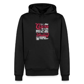 Zigarre Whiskey - Männer Premium Bio Hoodie - Schwarz - Vorne - Nico (187cm)