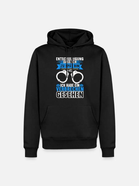 Polizei Polizist - Männer Premium Bio Hoodie - Schwarz