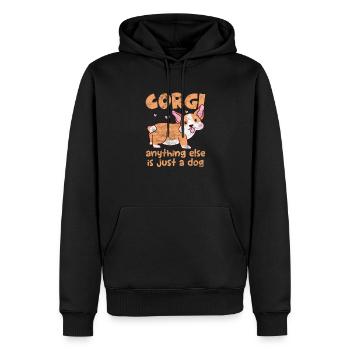 Welsh Corgi Dog Dog Dog Race Cadeau - Sweat à capuche Premium bio Homme - noir - Devant - Nico (187cm)