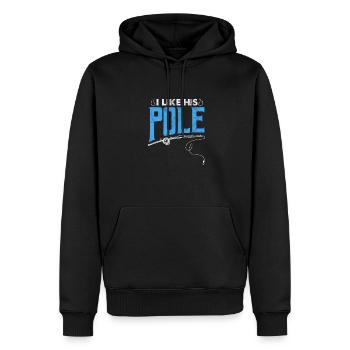 Angler - Männer Premium Bio Hoodie - Schwarz - Vorne - Nico (187cm)