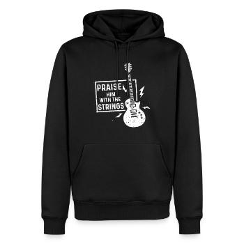 Gitarrist Saiten Rocken Musiker Rocker Gitarre - Männer Premium Bio Hoodie - Schwarz - Vorne - Nico (187cm)