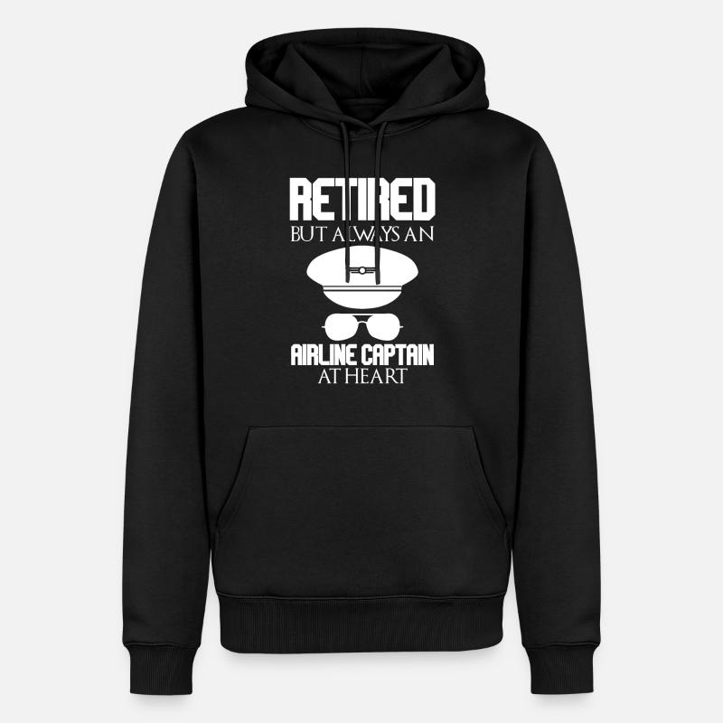 Pilot im Ruhestand - Männer Premium Bio Hoodie - Schwarz