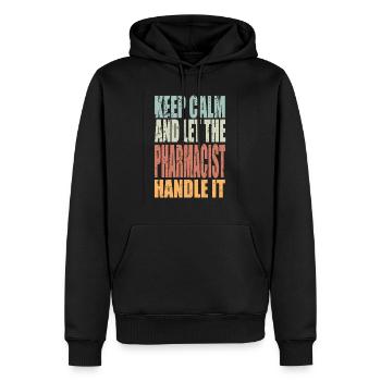 Keep Calm Apotheker Spruch - Männer Premium Bio Hoodie - Schwarz - Vorne - Nico (187cm)
