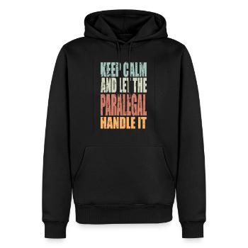 Keep Calm Rechtsanwaltsfachangestellte Spruch - Männer Premium Bio Hoodie - Schwarz - Vorne - Nico (187cm)