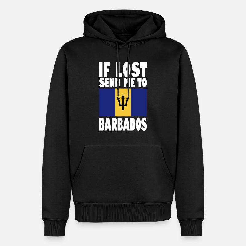 Drapeau de la Barbade - Sweat à capuche Premium bio Homme - noir