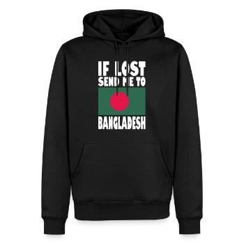 Drapeau du Bangladesh - Sweat à capuche Premium bio Homme - noir - Devant - Nico (187cm)