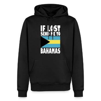 Drapeau des Bahamas - Sweat à capuche Premium bio Homme - noir - Devant - Nico (187cm)