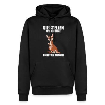 Känguru Beutel Australien - Männer Premium Bio Hoodie - Schwarz - Vorne - Nico (187cm)