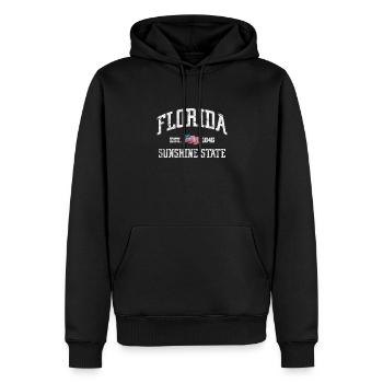 Florida USA Miami Amerika Urlaub Reise Geschenk - Männer Premium Bio Hoodie - Schwarz - Vorne - Nico (187cm)