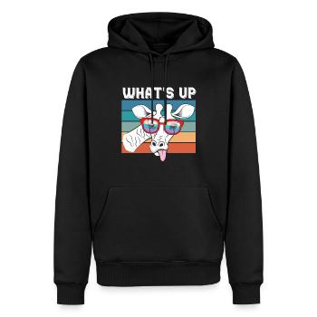 Girafe Quoi de neuf Safari Africa Jungle - Sweat à capuche Premium bio Homme - noir - Devant - Nico (187cm)