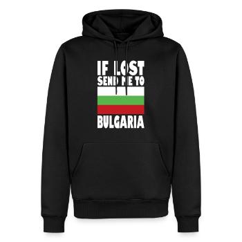 Bulgarien Flagge Spruch - Männer Premium Bio Hoodie - Schwarz - Vorne - Nico (187cm)