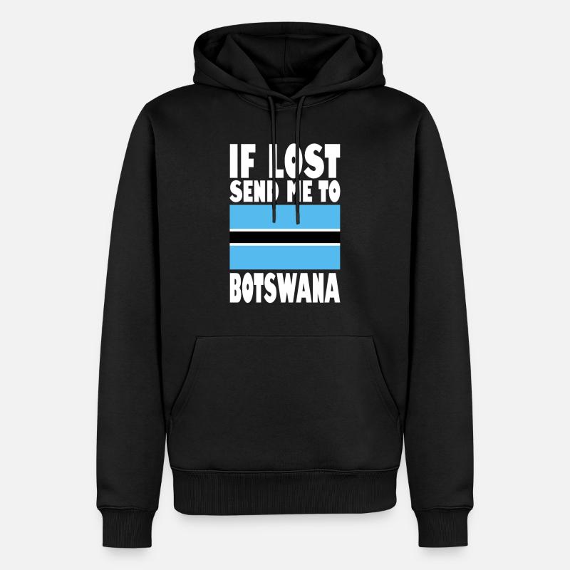 Drapeau du Botswana - Sweat à capuche Premium bio Homme - noir