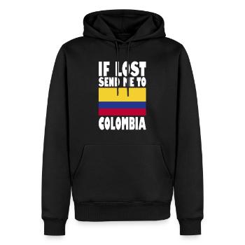 Drapeau de la Colombie - Sweat à capuche Premium bio Homme - noir - Devant - Nico (187cm)