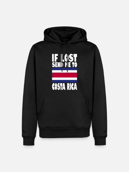 Drapeau du Costa Rica - Sweat à capuche Premium bio Homme - noir