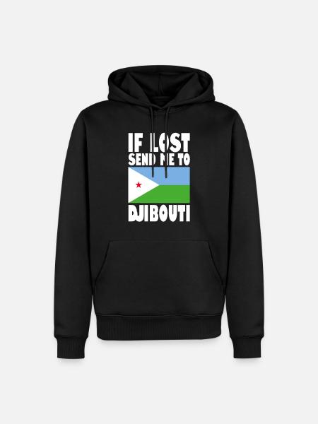Djibouti Flag Saying - Men’s Premium Organic Hoodie - black